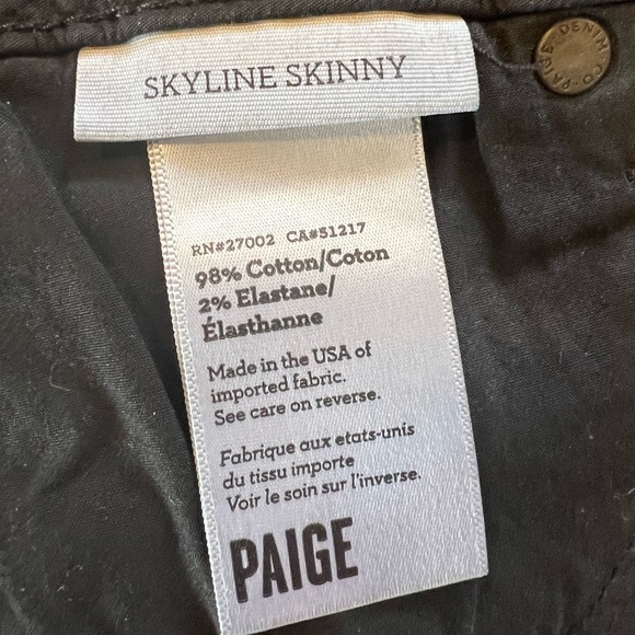 Paige SKYLINE SKINNY jean. Size 26 - Picture 5 of 8